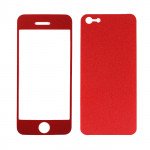 Wholesale iPhone 5 Color Front & Back Screen Protector (Red)